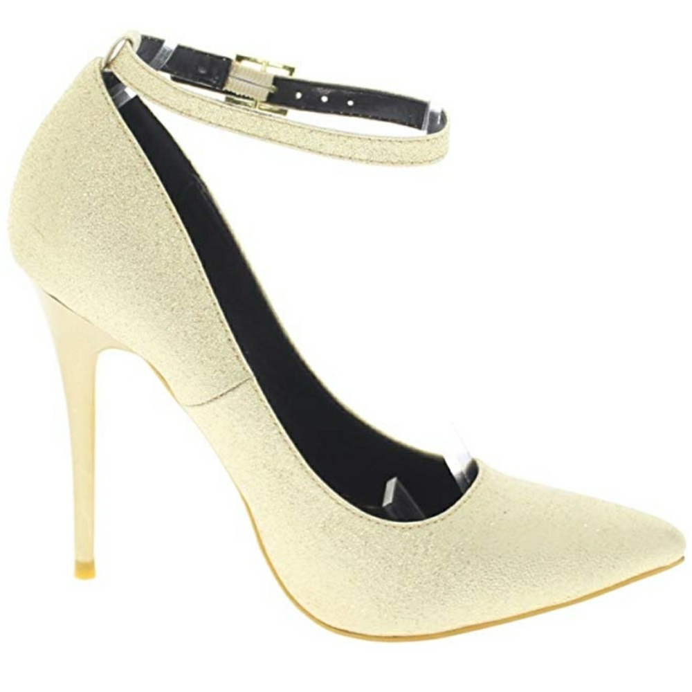 Audrey-Pointy Toe Stiletto Pump w/Thin Ankle Strap